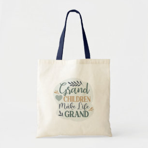 Met de hand bekroonde kleinkinderen maken het leve tote bag