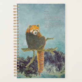 Met de hand beschilderd Bedreigde Rode Panda Planner