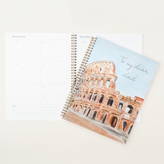 Met de hand beschilderd Italië Rome Colosseum wate Planner (Display)