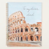 Met de hand beschilderd Italië Rome Colosseum wate Planner (Voorkant)