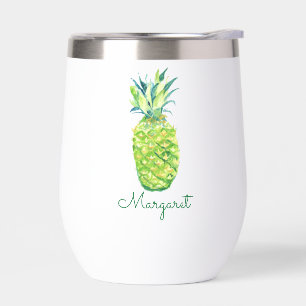 Met de hand beschilderde ananas wijnbeker met eige