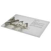 Met de hand beschilderde bedreigde Galapagos-pingu Snijplank (Hoek)