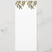 Met de hand beschilderde bladeren Menu Kaart (Achterkant)