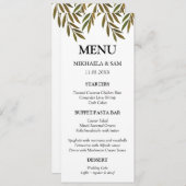 Met de hand beschilderde bladeren Menu Kaart (Voorkant / Achterkant)