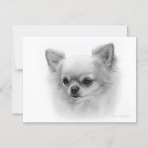 Met de hand beschilderde Chihuahua met Soulful Eye Briefkaart