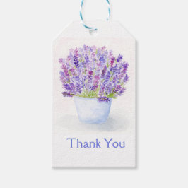 Met de hand beschilderde losse waterverf lavendel cadeaulabel