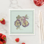 Met de hand beschilderde viooltjes-lunchservetten  servet (Insitu)