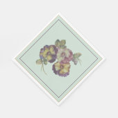 Met de hand beschilderde viooltjes-lunchservetten  servet (Hoek)