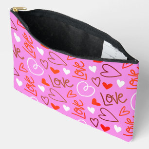 Met de hand beschreven liefdeshartjes Accessoireta Etui