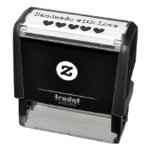 “Met de Hand en met Liefde” Hart Rubber Stempel (Product)