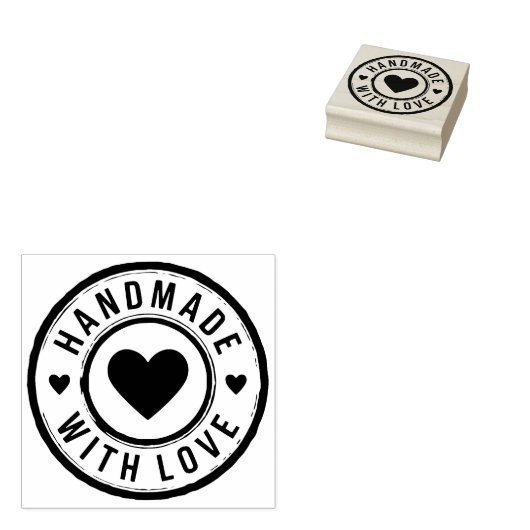 Met de Hand Gebakken Stempel met Hart (Gestempeld)