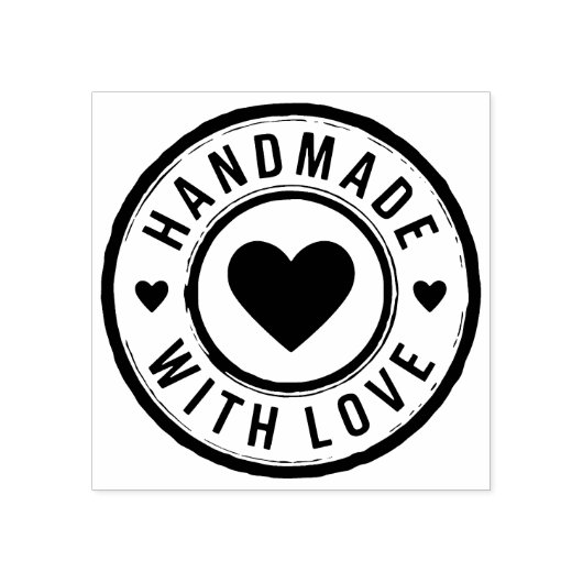 Met de Hand Gebakken Stempel met Hart (Afrduk)