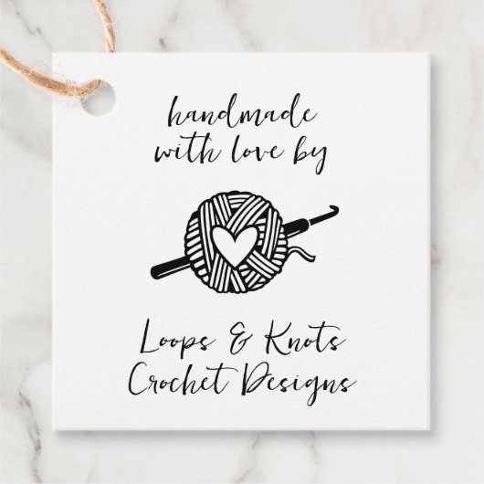 Met de Hand Gebreid Crochet Bedankjes Labels (Voorkant)