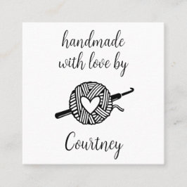 Met de Hand Gebreid Crochet Vierkante Visitekaartje