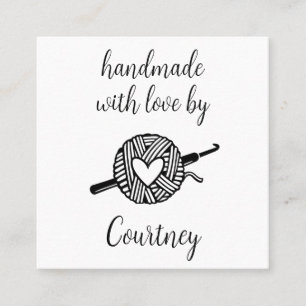 Met de Hand Gebreid Crochet Vierkante Visitekaartje