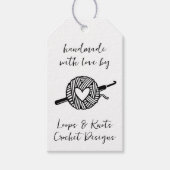 Met de Hand Gebreide Crochet Cadeaulabel (Voorkant)