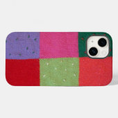 met de hand gebreide kleurrijke patchwerkvierkantj Case-Mate iPhone case (Achterkant (horizontaal))