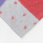 met de hand gebreide kleurrijke patchwerkvierkantj fleece deken (Hoek)