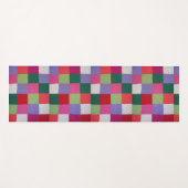 met de hand gebreide kleurrijke patchwerkvierkantj yogamat (Voorkant (horizontaal))