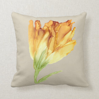 Met de hand geel omhulde tulpen - natuurlijk kussen