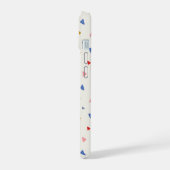 Met de hand gegooide driehoekpatroon iPhone 15 case (Linkerkant)
