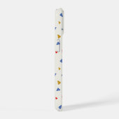 Met de hand gegooide driehoekpatroon iPhone 15 case (Rechterkant)