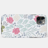 Met de hand geïllustreerd bloem- en bladpatroon Case-Mate iPhone case (Achterkant (horizontaal))