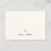 Met de hand geïllustreerd golvend Lijst Plaatskaartje (Achterkant)