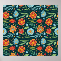 Met de hand geïllustreerd Waterverf bloemenpatroon