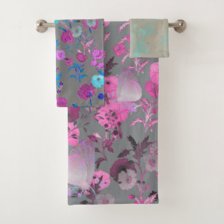 Met de hand geïllustreerde bloemenprint washand ba bad handdoek