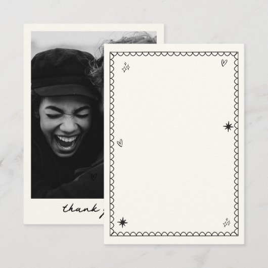 Met de hand geïllustreerde Champagne Toren Retro F Bedankkaart (Voorkant / Achterkant)