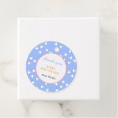 Met de hand geïllustreerde eenden kinder blauwe ba bedankjes labels (In situ)