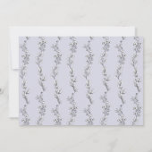 Met de hand geïllustreerde florale multi-foto afst aankondiging (Achterkant)
