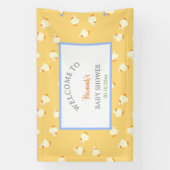 Met de hand geïllustreerde leuke eenden gele baby spandoek (Verticaal)