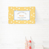 Met de hand geïllustreerde leuke eenden gele baby spandoek (Insitu)