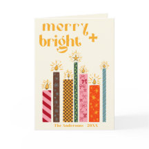 Met de hand geïllustreerde Merry + Bright Christma