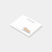 met de hand geillustreerde Schattigee Capybara-reg Post-it® Notes (Schuin)