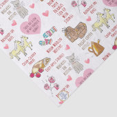 Met de hand geïllustreerde Valentijnsdag Mijn favo Tissuepapier (Detail)