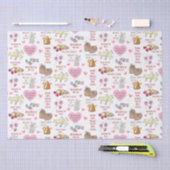 Met de hand geïllustreerde Valentijnsdag Mijn favo Tissuepapier (Craft)