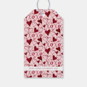  met de hand geillustreerde Valentijnsdag XXOO Cadeaulabel (Achterkant)