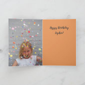 Met de hand gekartelde Happy Birthday Rainbow-ball Kaart (Binnen)