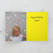 Met de hand gekartelde Happy Birthday Rainbow-ball Kaart (Binnen)