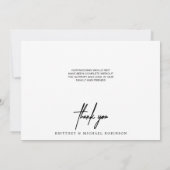 Met de hand gekartelde Moderne Foto Collage Black Bedankkaart (Achterkant)