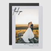 Met de hand gekartelde Moderne Foto Grijs Dank u (Voorkant / Achterkant)