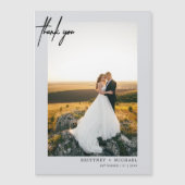 Met de hand gekartelde Moderne Foto Grijs Dank u (Voorkant)