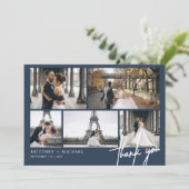 Met de hand gekartelde moderne foto van Collage Du Bedankkaart (Staand voorkant)