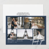 Met de hand gekartelde moderne foto van Collage Du Bedankkaart (Voorkant / Achterkant)