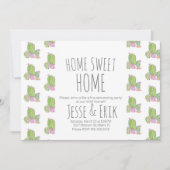 Met de hand gekleurde Cactus Planten Housewarming  Kaart (Voorkant)