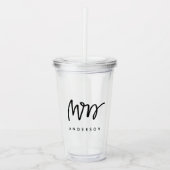 Met de hand geletterd mevrouw Custom Acryl Drinkbeker (Voorkant)