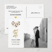 Met de hand geletterde harten | Het Briefkaart Dat (Voorkant / Achterkant)